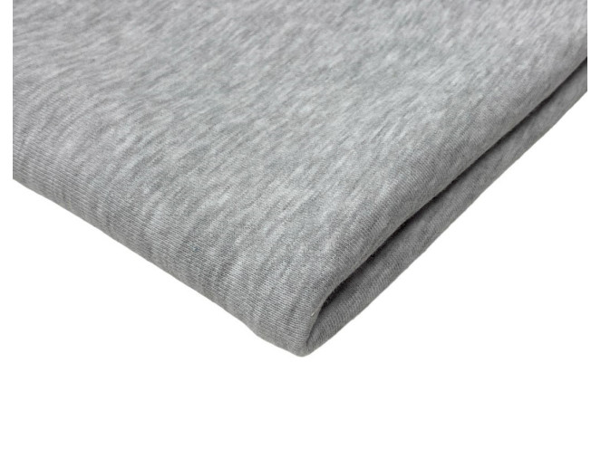 Three-thread knitted fabric Light grey melange