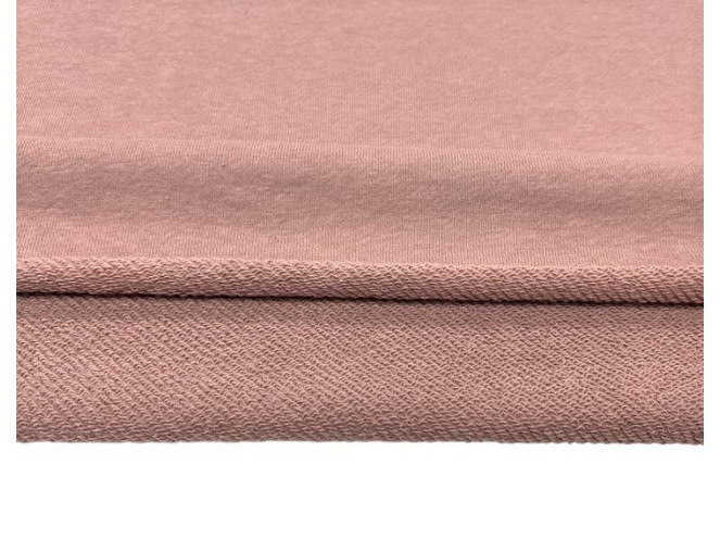 Three-thread terry knitted fabric Ash pink pigiau