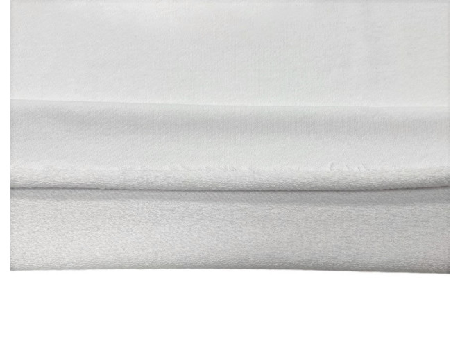 Three-thread terry knitted fabric White pigiau