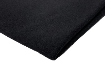 Three-thread terry knitted fabric Black