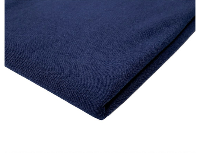 Three-thread terry knitted fabric Dark blue