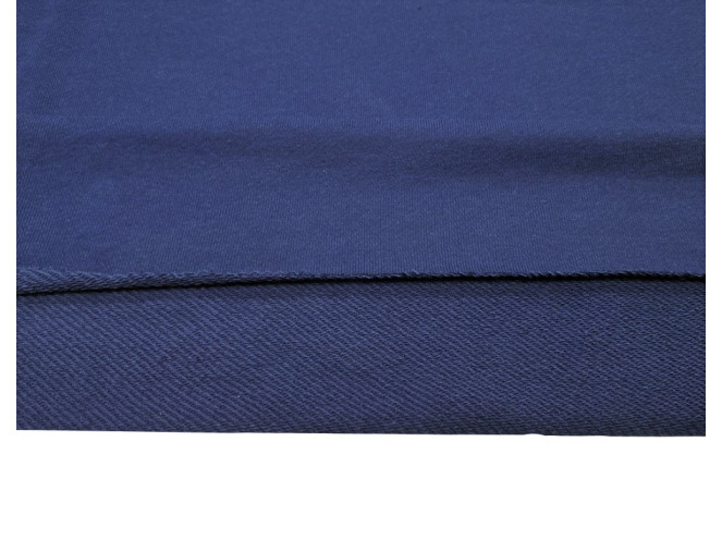 Three-thread terry knitted fabric Dark blue pigiau