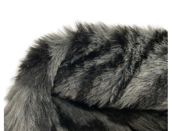 Faux fur Dark grey Zebra internetu
