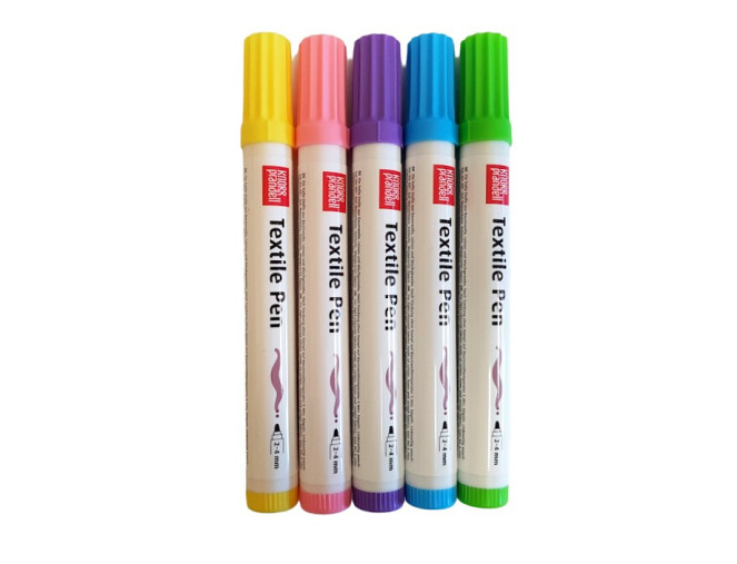 Markers (markers) for textiles 2 - 4mm | 5pcs. pigiau