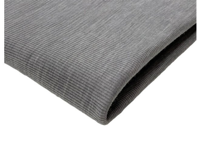 Merino wool knitted fabric Grey RIB