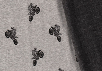 Knitted jersey with pile Motorcycles
