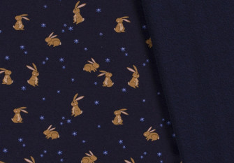 Knitted top with fluff Bunnies in the night