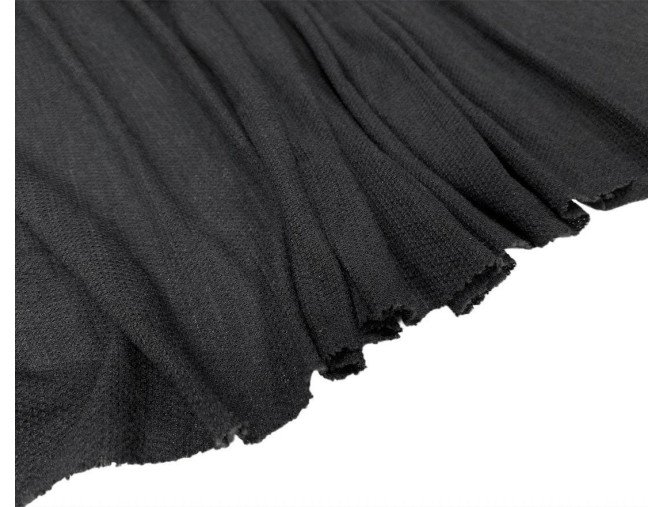 Merino vilnos trikotažas Juodas BROKUOTAS pigiau