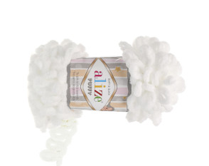 Alize puffy 100gr | 9m Spalva Balta Alize puffy 100gr | 9m Spalva Balta