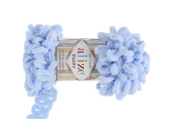 Alize puffy 100gr | 9m Spalva -šviesiai  mėlyna