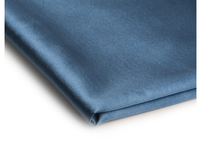 Plonas atlasinis audinys su elastanu Džinso mėlyna