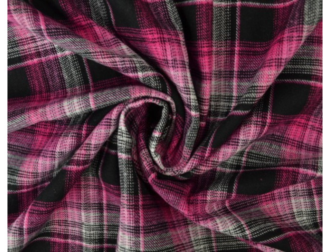 Languota flanelė Rožinė juoda