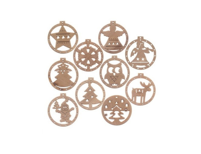 Wooden Christmas toys 10pcs