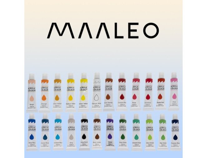 Acrylic paints 24 colours 12ml each pristatymas per 1-4 d.d.