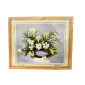 Embroidery painting with thread 40x50cm Lilies