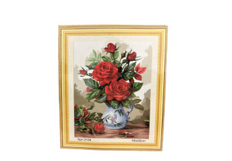 Embroidery painting with thread 40x50cm Roses