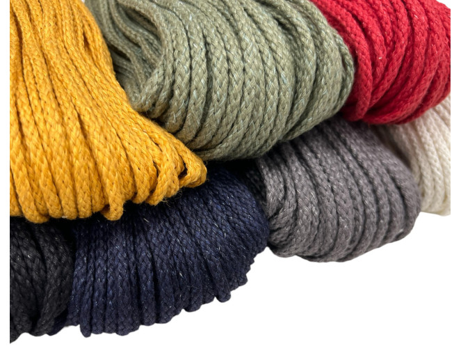 Coloured linen cord 5mm