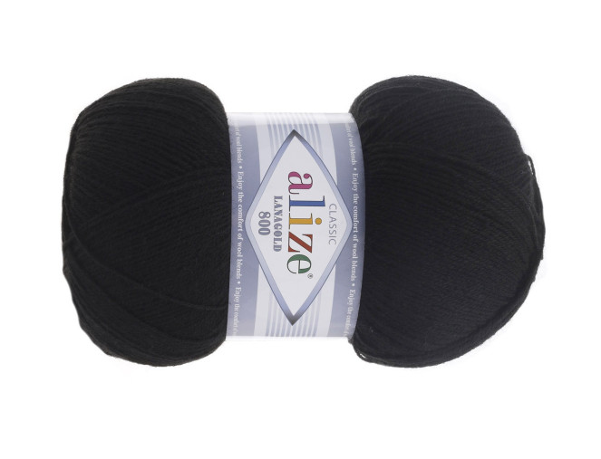 Alize lanagold 800 - 60 Juoda