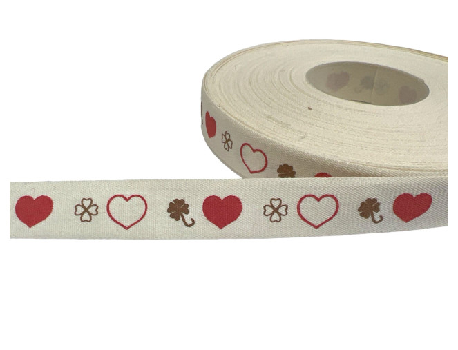 Decorative ribbon 15m Hearts