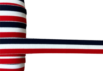 Decorative Rubber 25mm Red White Blue
