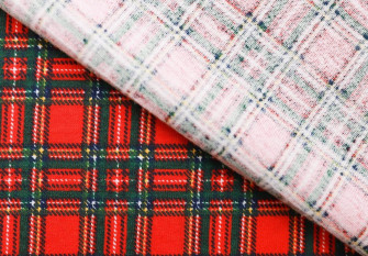 Cotton jersey checked red