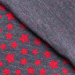 Cotton jersey Red stars in grey