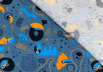 Cotton jersey Parrots