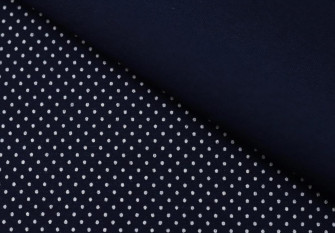 Cotton jersey Dots in navy blue
