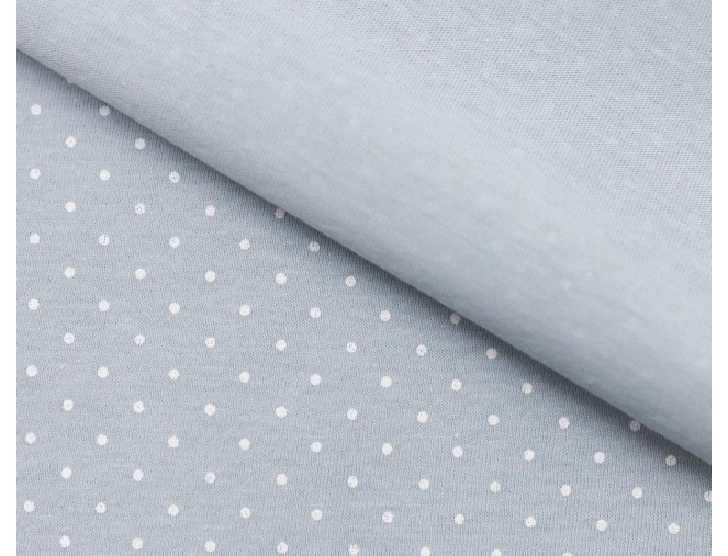 Cotton jersey Dots in light grey