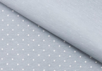 Cotton jersey Dots in light grey