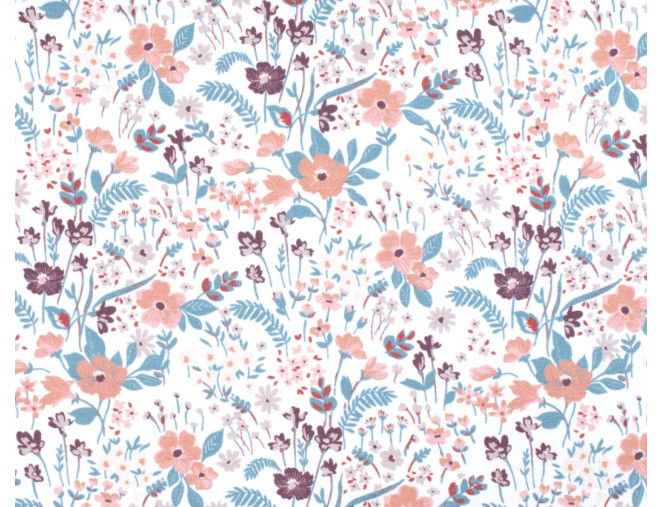 Medvilninis trikotažas (Jersey) Gėlės