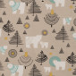 Cotton jersey Polar bear in beige