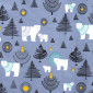 Cotton jersey Polar bear dusty blue