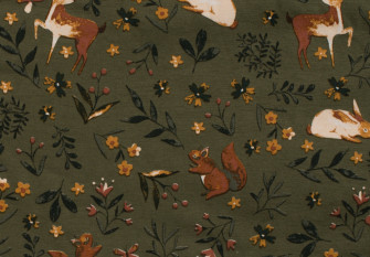 Cotton jersey Forest khaki