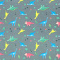 Cotton jersey Dinosaurs in grey