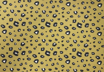 Knitted and crocheted leopard print Dusty Yellow