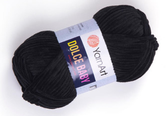 Yarn art dolce baby 742 Juoda