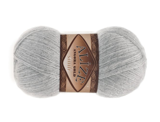 Alize angora gold simli 21 Šviesi pilka