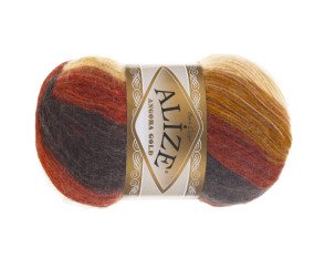 Alize angora gold batik 2626-Rudi  atspalviai