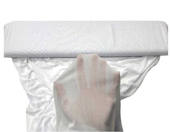Elasticated tulle - mesh White internetu