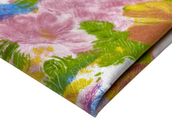 Cotton - canvas Colored flowers