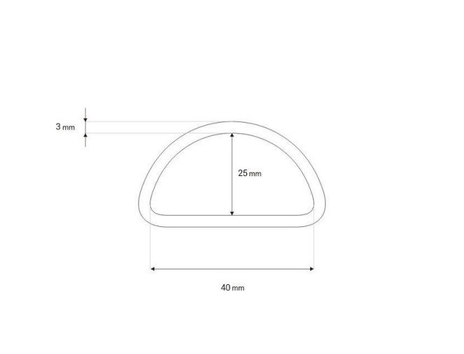 Metalinės kilpos - pusžiedžiai Juoda | 3 dydžiai pigiau