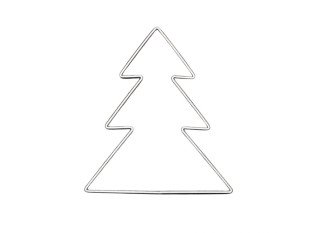 Metal form Christmas tree | White