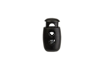 Plastic stopper - locking 5mm Black