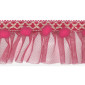 Pom pom ribbon with tulle 50mm | 5 colours skubus pristatymas