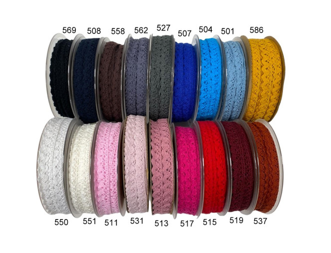 Cotton lace 15mm | 18 colours pigiau