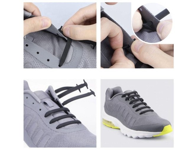 Silikoniniai elastiniai batraiščiai Juodi | 16vnt pristatymas per 1-4 d.d.