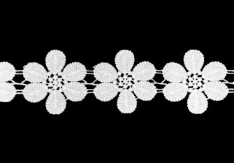 Cotton lace 50mm White | Black