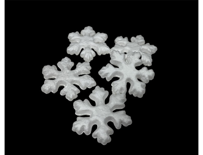 Foam snowflakes 75mm | 12pcs