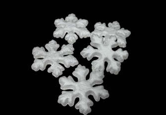 Foam snowflakes 75mm | 12pcs